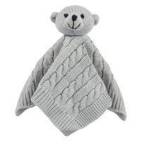 ACO12-G: Grey Cable Knit Bear Comforter